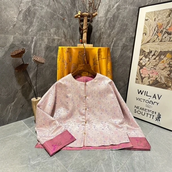 【SHANGLIU】新中式提花国风中国风复古民族风外套010-30（955）