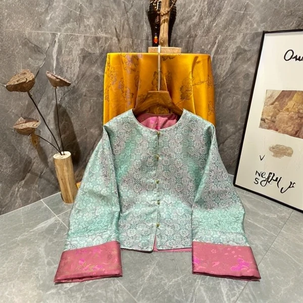 【SHANGLIU】新中式提花国风中国风复古民族风外套010-27（956）