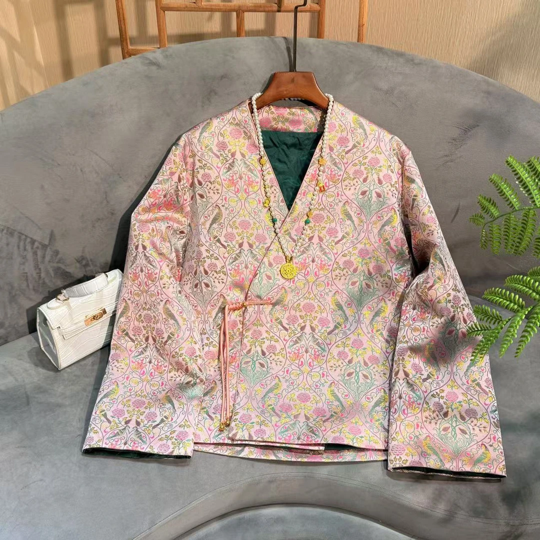 【SHANGLIU】24-31-5新中式提花国风立领中国风复古民族风外套（20）