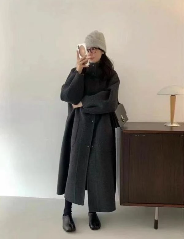 杨杨 时尚气质双面Y绒大衣2409