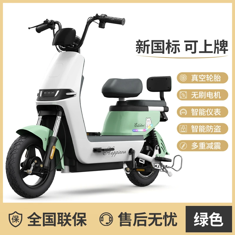 S彩虹豹新国标电动车自行车长续航时尚踏板电动车