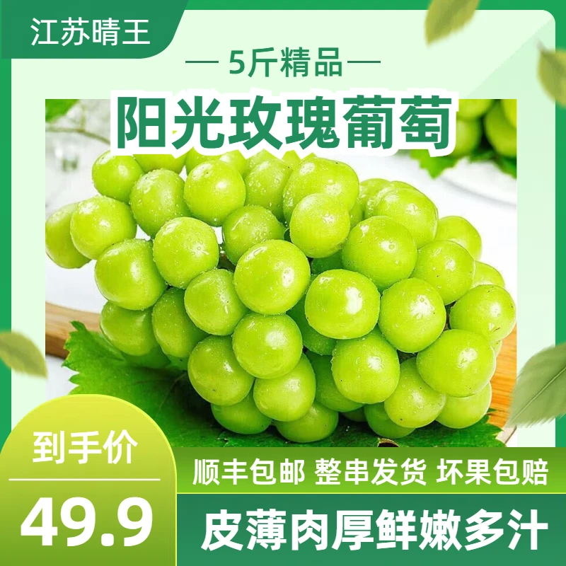 【精品阳光玫瑰送礼专属】皮薄肉厚鲜嫩多汁源头采摘顺丰包邮