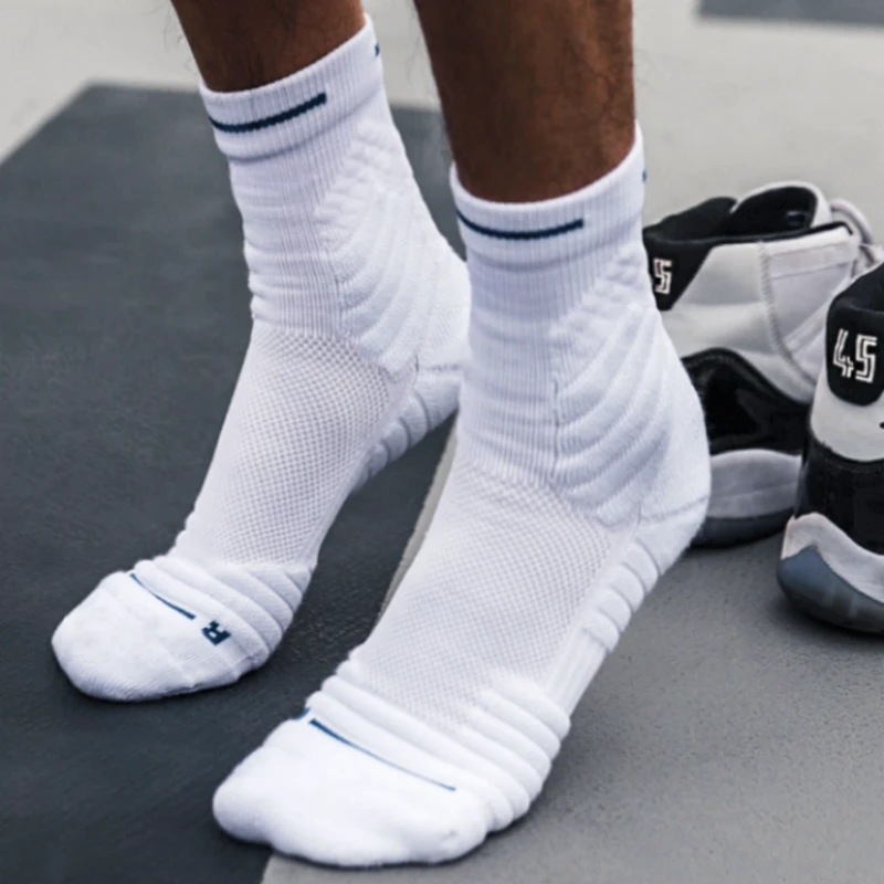 美式篮球袜男长筒毛巾底运动实战专业高帮运动袜子斗牛精英袜加厚