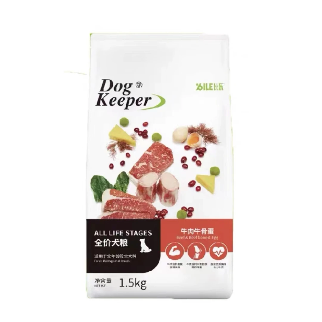 比乐牛肉牛骨蛋全价犬粮1.5kg 12kg 补充蛋白质