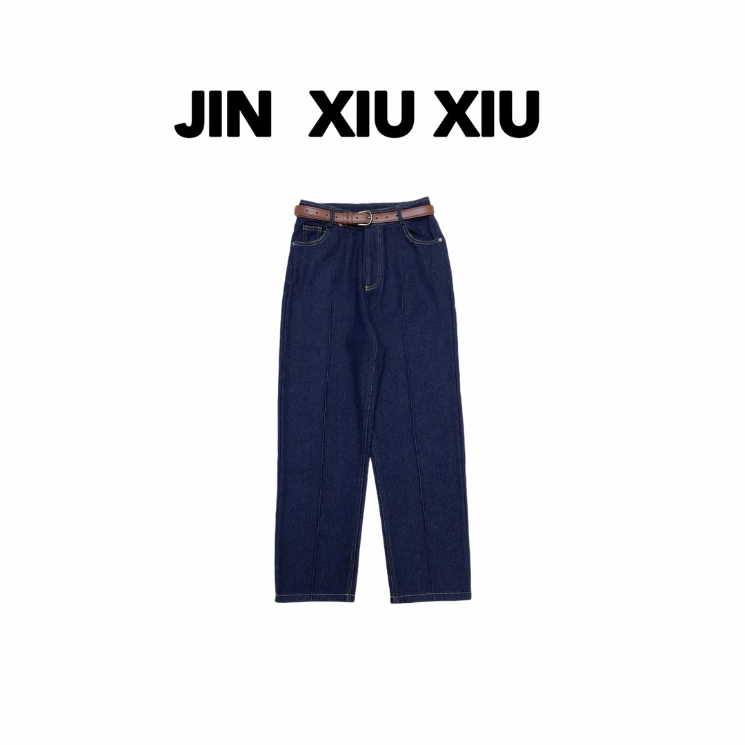 【金秀秀】【深圳出品】1207秋冬新款加绒牛仔裤