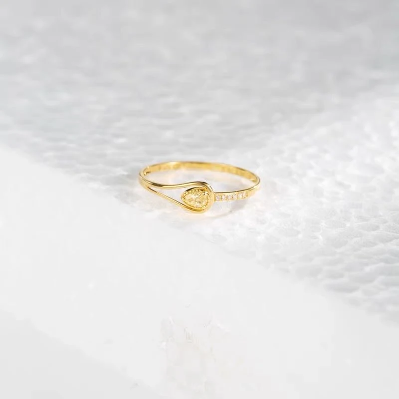 十三姨引流款-简约百搭18k金黄钻戒指 14款