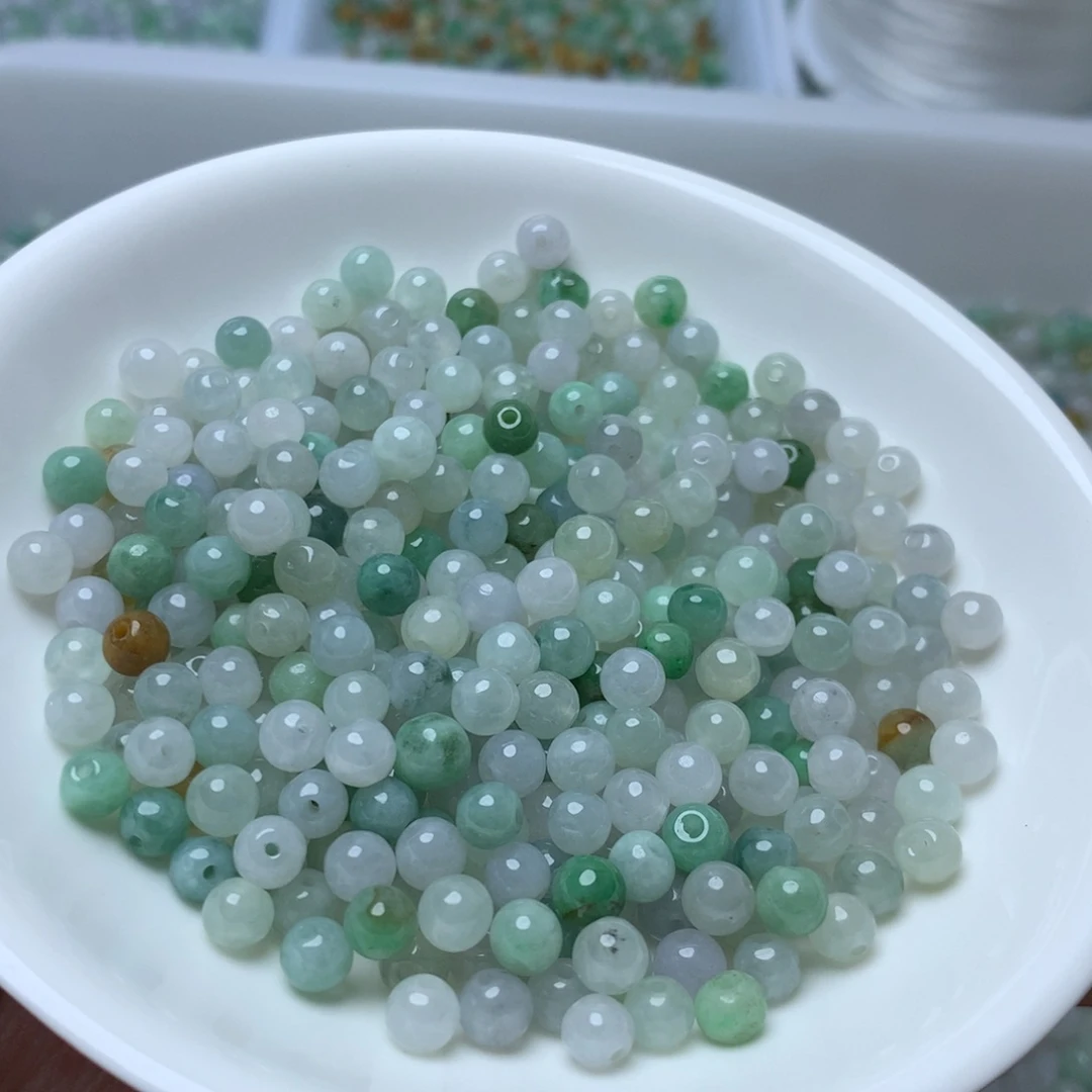 翡翠卡5mm冰珠子40个