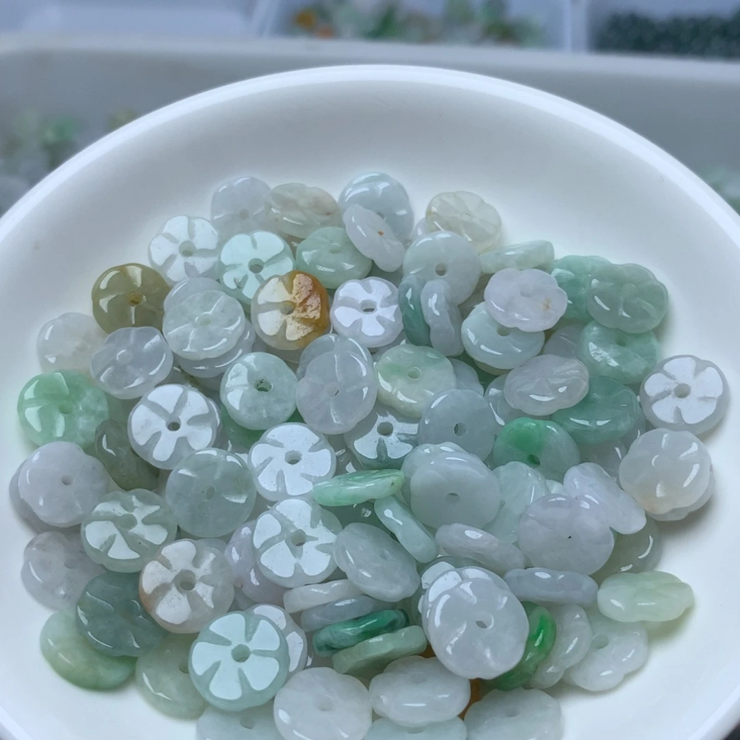 翡翠手链未镶嵌卡10花花30个