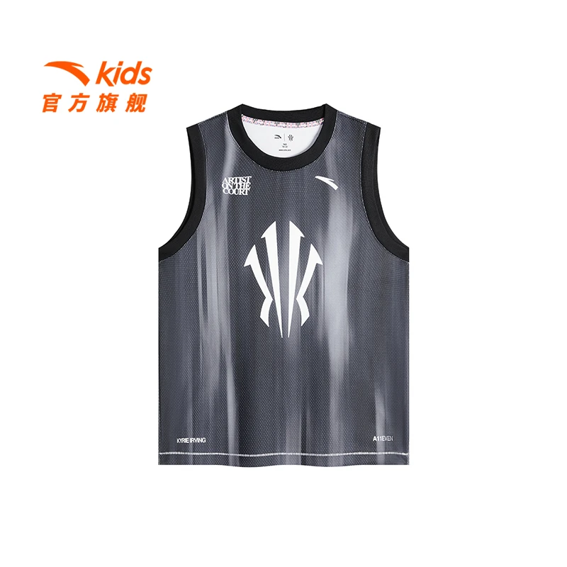 安踏儿童男女大童针织背心2024夏款透气舒适亲肤吸湿速干运动背心