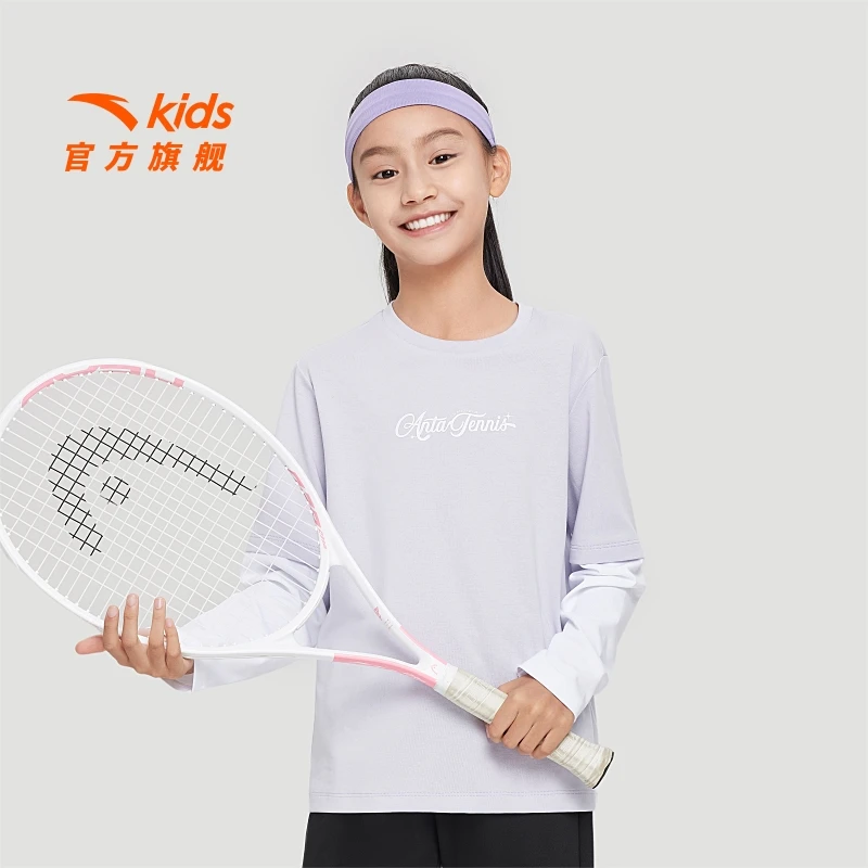 安踏儿童男女童针织长袖衫2024秋季新款101-175