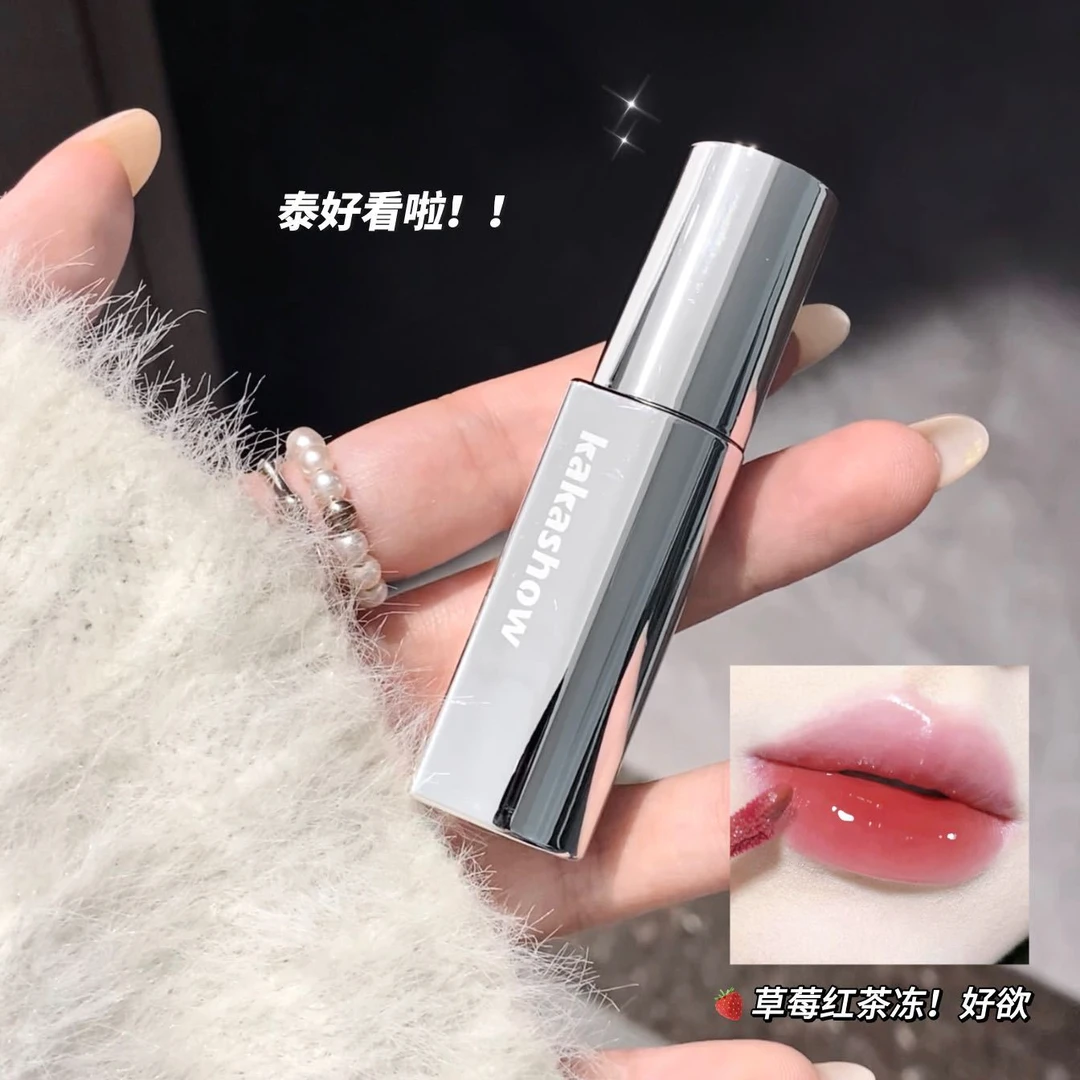 淡颜白开水裸色系~小银管镜面水光唇釉唇蜜保湿滋润素颜学生平价