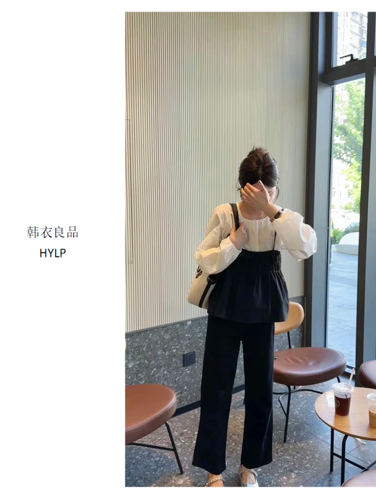 【半日甜】简约显瘦圆领套装