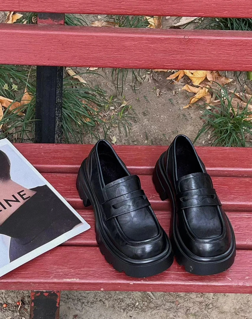 【乐福鞋】厚底英伦风百搭休闲鞋