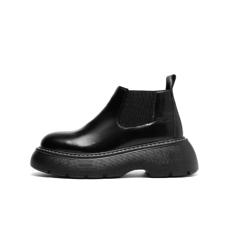 2025年新款英伦风休闲烟筒靴一脚蹬切尔西短靴女H34