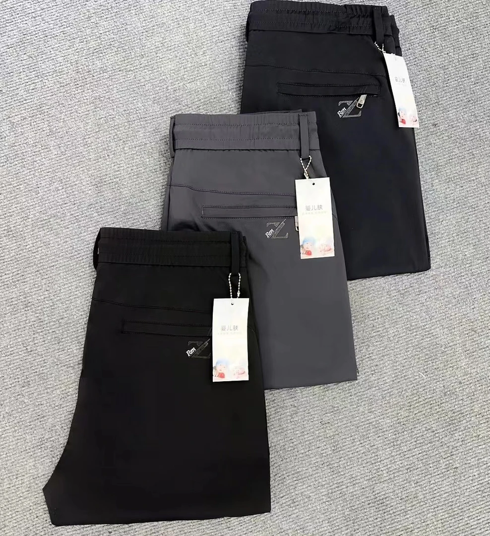 豪仕尊爵夏季男士百搭时尚锦氨休闲裤8855