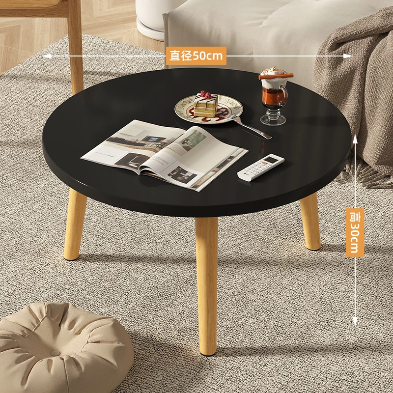 简约网红ins茶几圆桌坐地卧室榻榻米矮桌子飘窗小桌子迷你小木桌