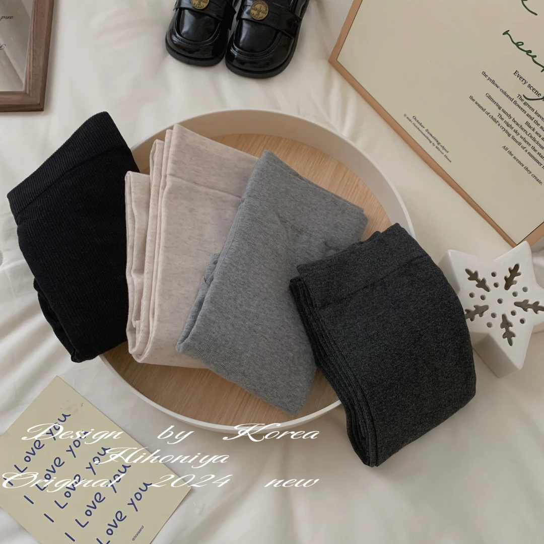 【螺纹连裤袜】二Hihoniya~2024秋冬妈妈款竖条外穿加绒螺纹连裤袜