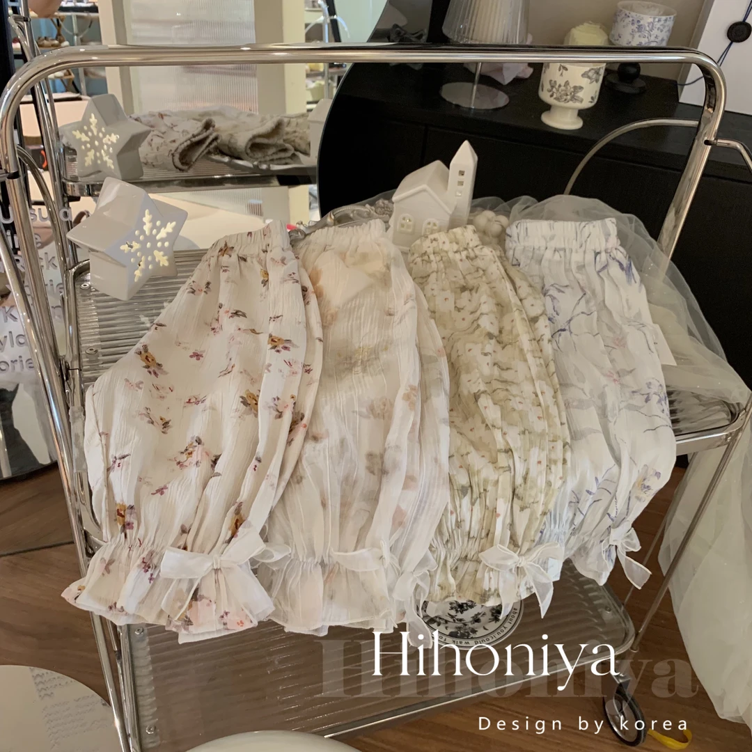 xian【清新防蚊裤】二Hihoniya~2024夏款碎花多色儿童韩版女童裤