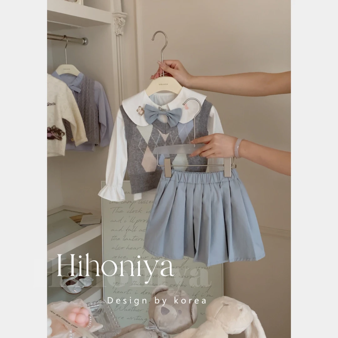 xian【梨泰院】二Hihoniya~2024秋冬气质学院风小众套装