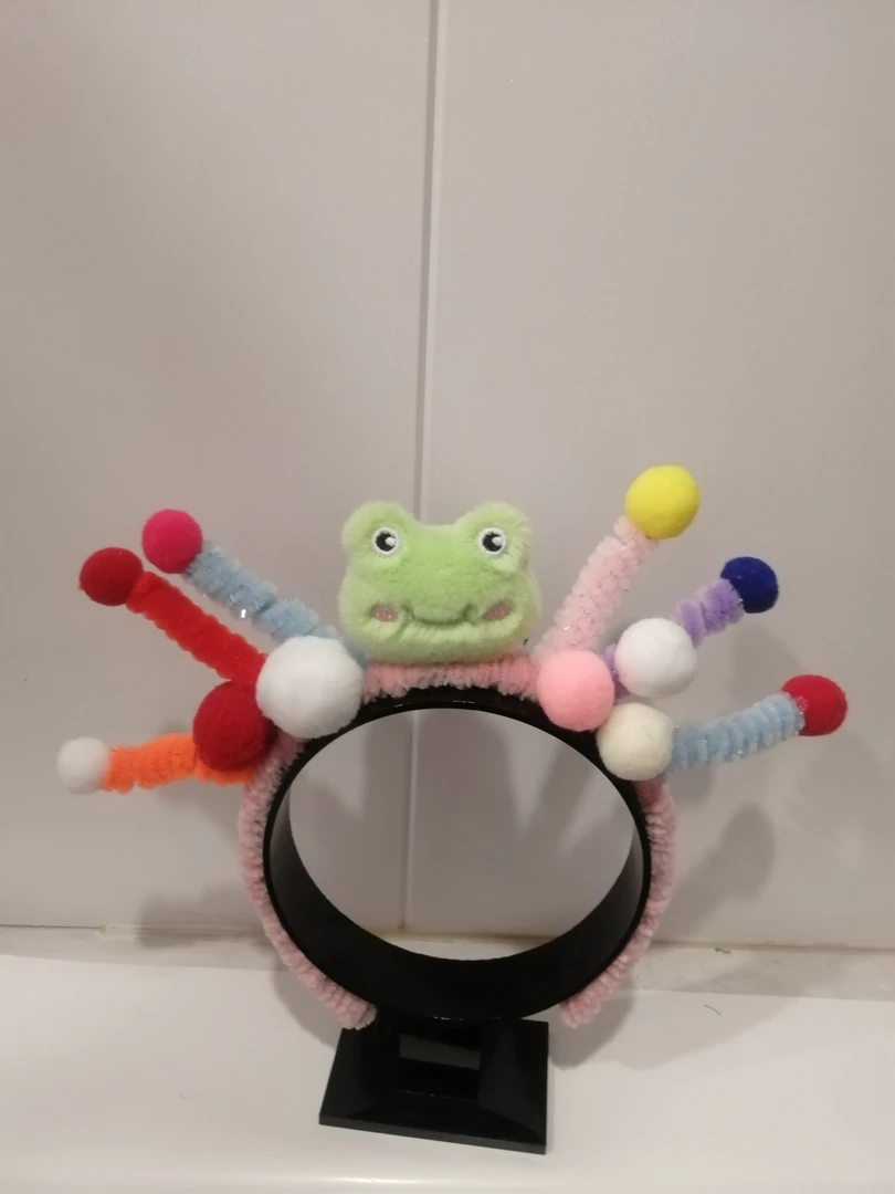 可爱毛球扭扭棒发箍搞怪头饰洗脸发带少女发饰品