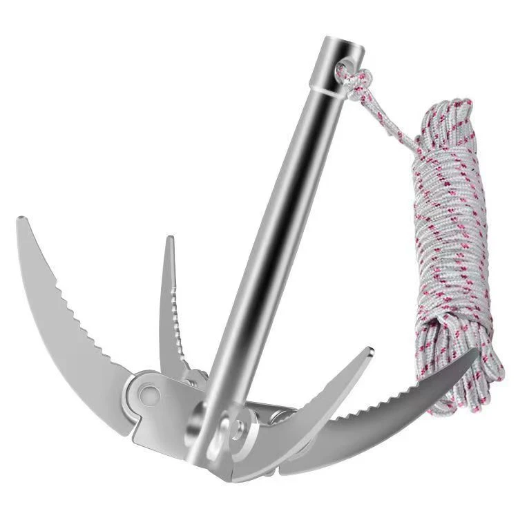 钓鱼水草刀割草刀渔具垂钓用品不锈钢折叠水草锚刀拉草器捞草勾草