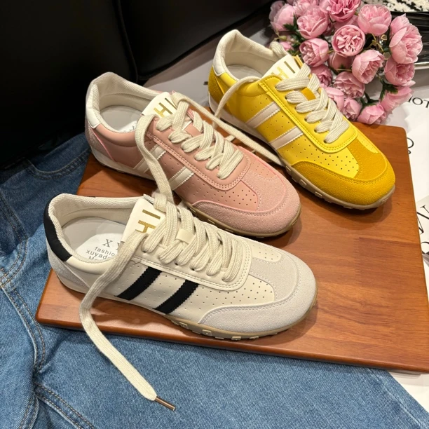 多巴胺软底阿甘鞋女2025夏秋透气ins风德训鞋百搭低帮跑鞋运动鞋