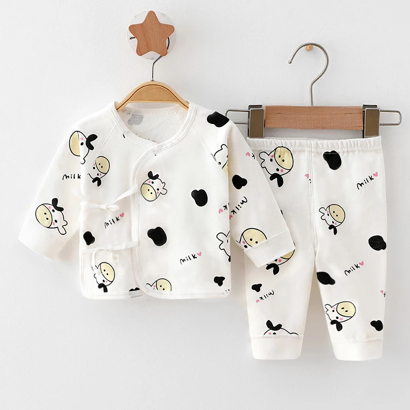 分体套装新生婴儿衣服初生纯棉和尚服刚出生宝宝春夏无骨两件套潮