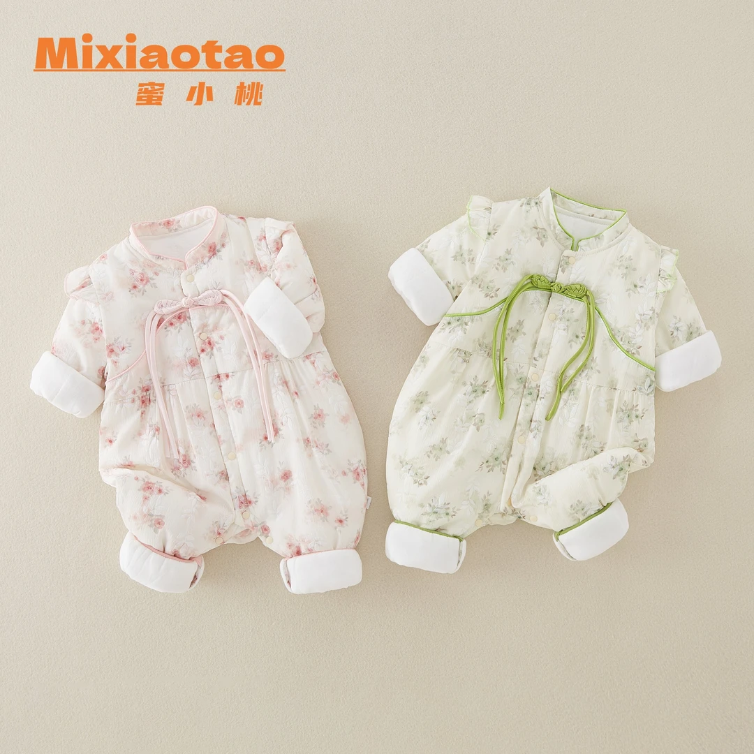 9关关雎鸠 120克秋冬款旗袍女童长袖幼儿婴儿新生儿女宝婴童宝宝