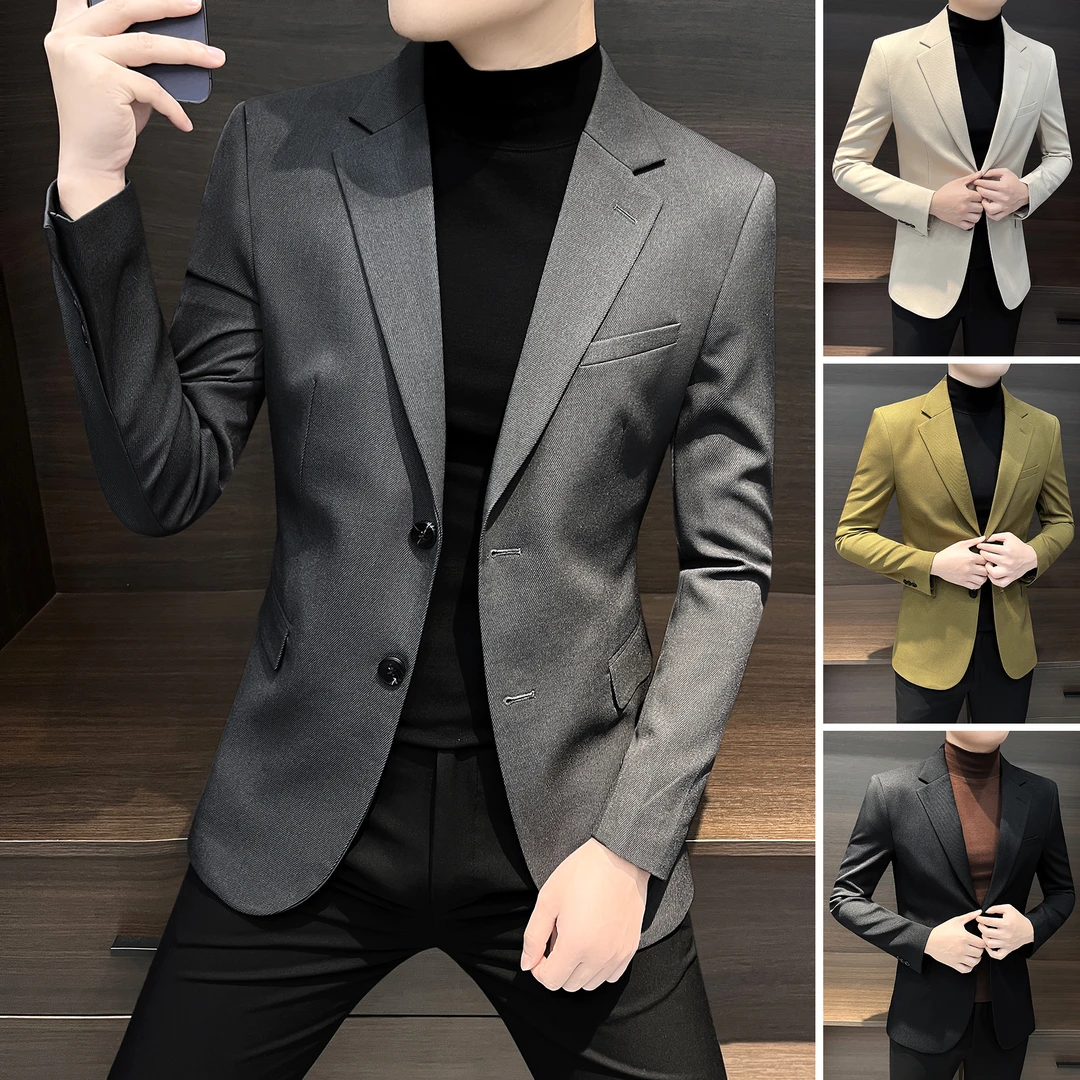 休闲西装外套男款秋冬装2025潮牌高级感男装英伦雅痞风男士小西服