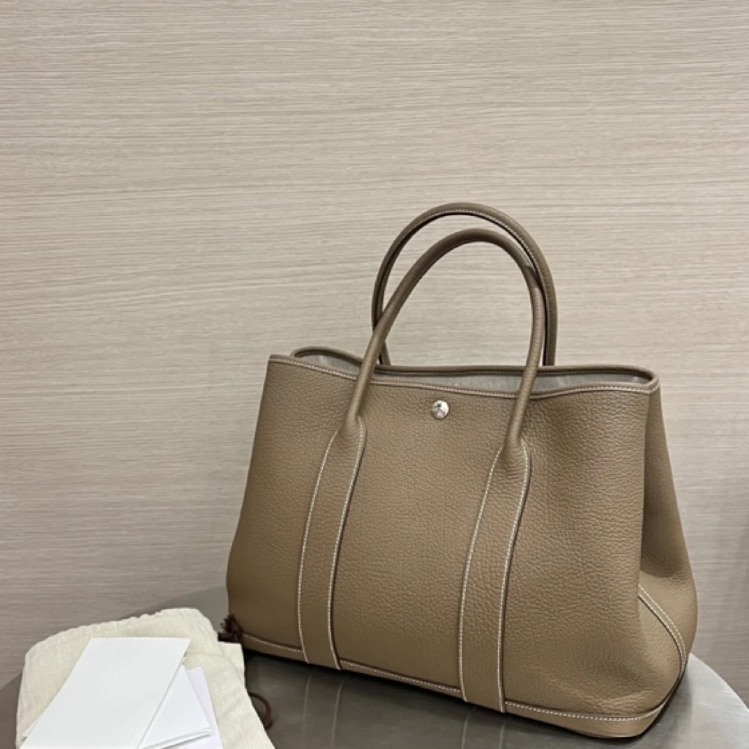 99新 Hermes/爱马仕  花园36 大象灰 银扣 Y刻
