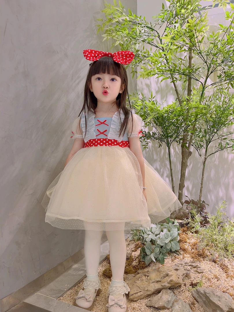 女童夏装连衣裙儿童礼服洋气纱裙夏季新款女孩公主裙白雪公主裙子