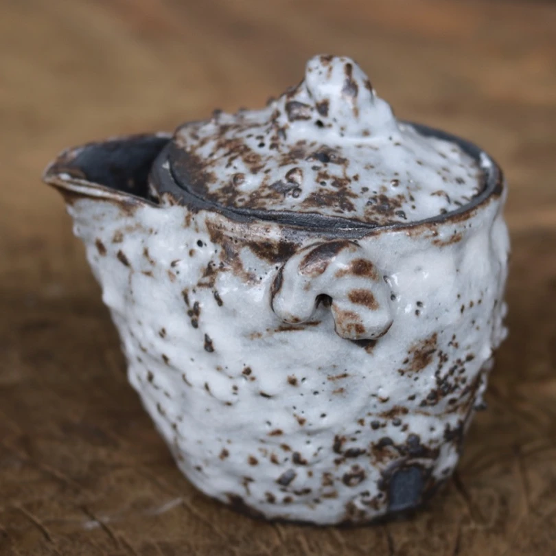 墨尘志野志野柴烧宝瓶 茶器功夫茶具 手工制作  原创设计全手工