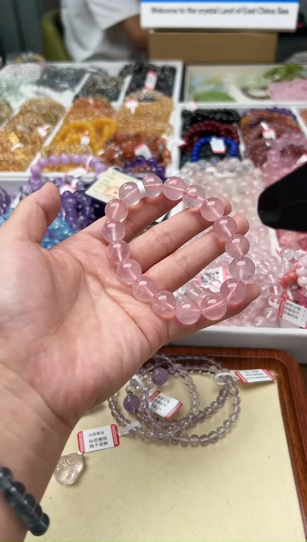 【闪购商品】水晶手链未镶嵌冰体马粉12m+