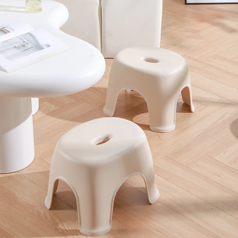 可叠放家用塑料矮凳办公室踩脚凳客厅茶几凳换鞋小凳子小板凳加厚