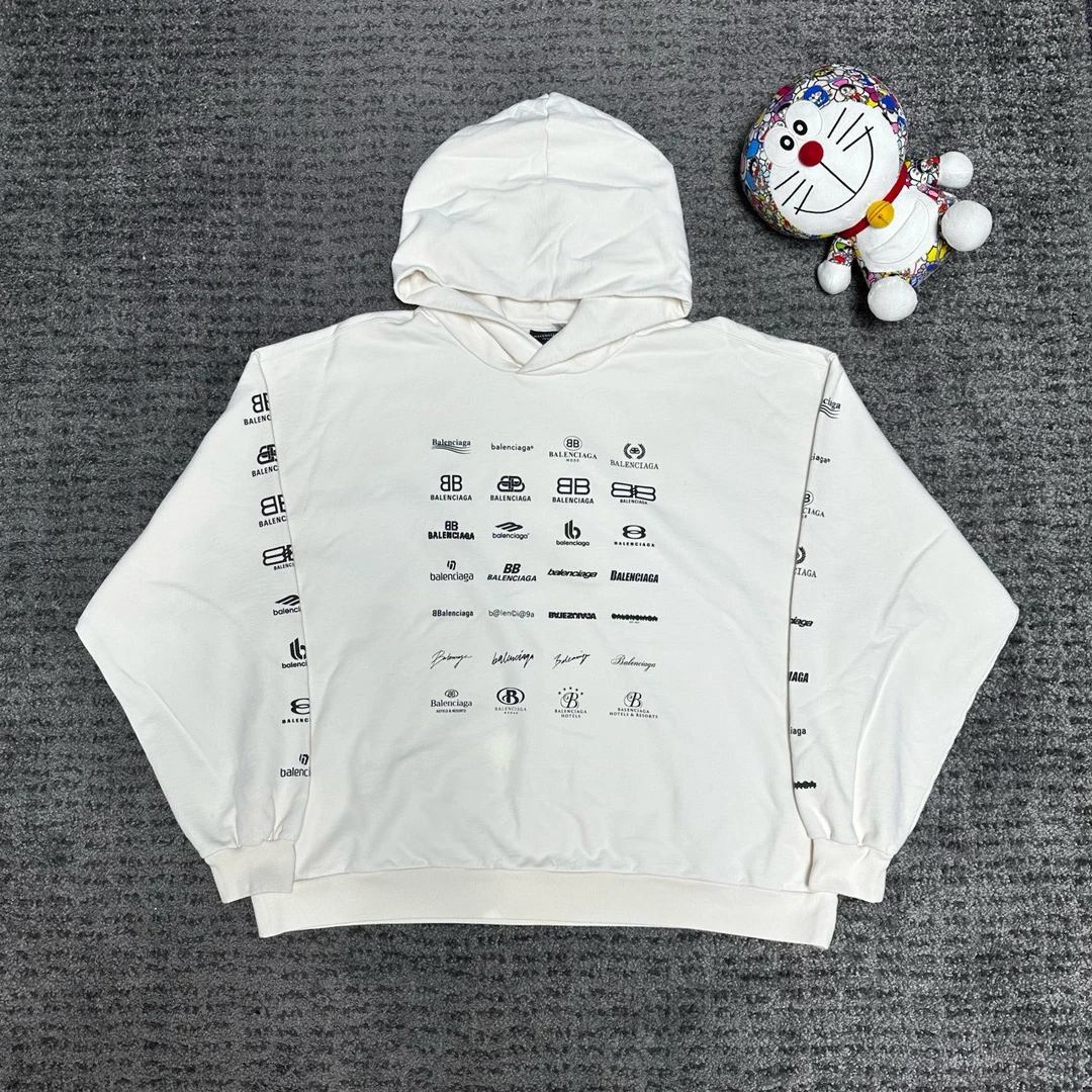 巴黎世家 Balenciaga 多元素满印LOGO帽衫 尺码/S 成色/99YH11791