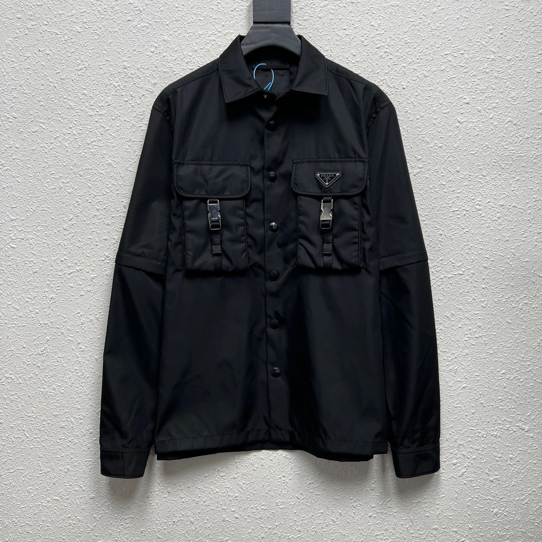 PRADA 三角标口袋再生尼龙衬衫外套 尺码/S 成色/新同 HZ10269