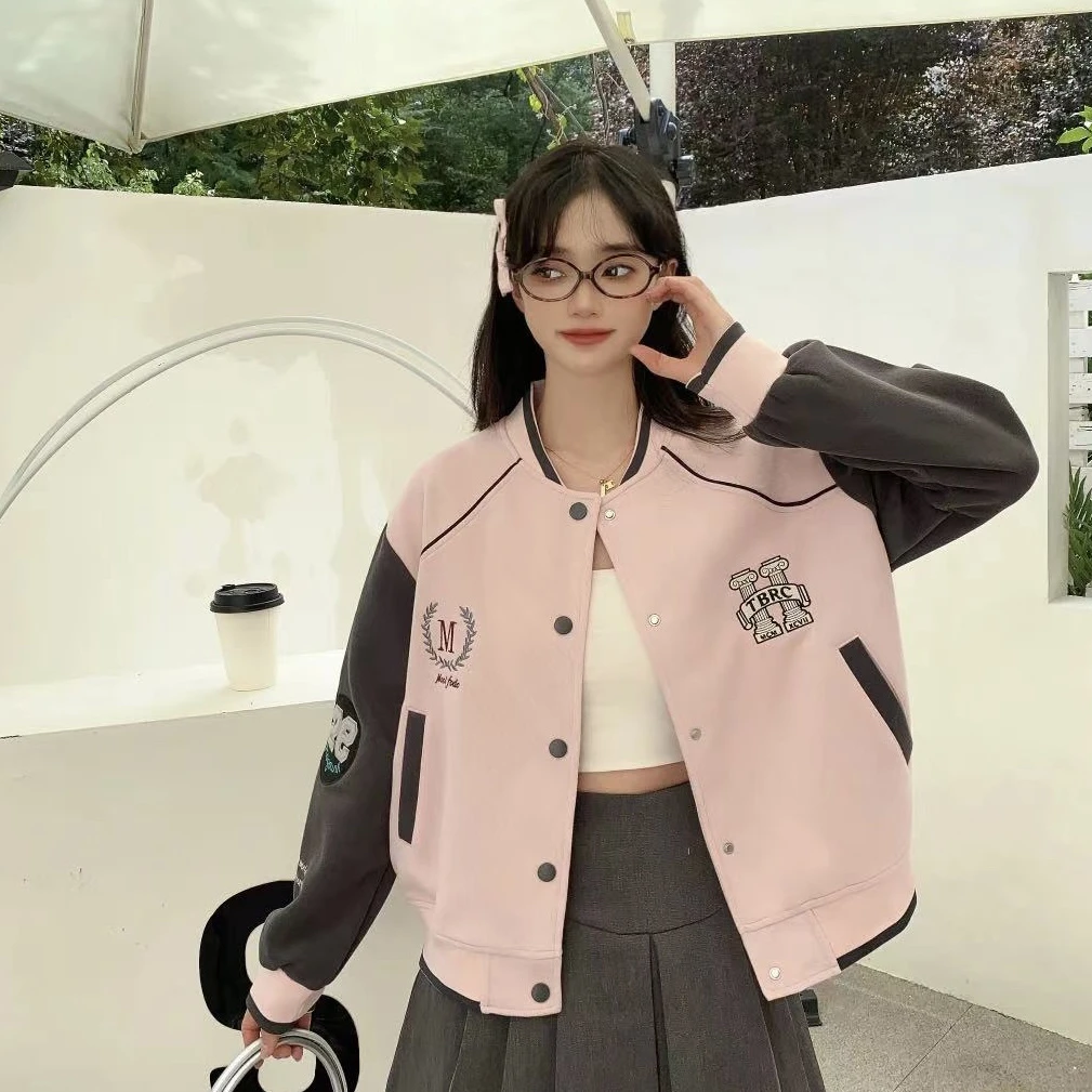 新疆包邮【衣长59】-8211#时尚百搭休闲棒球外套