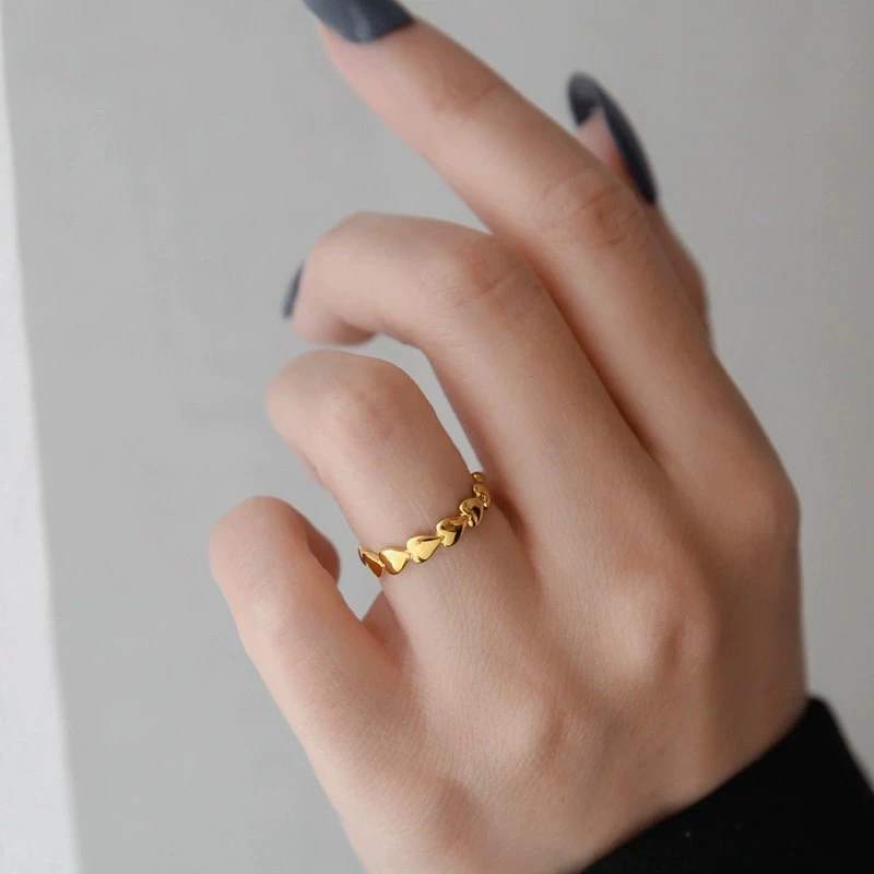 不锈钢戒指 新疆包邮-SP077#爱心戒指