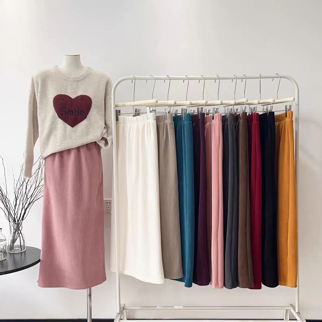 新疆包邮“温柔日落”9021#赔钱清货no退 加绒半裙（裙长80）