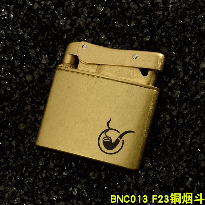 百诚黄铜煤油磕头打火机男士复古创意礼品打火机