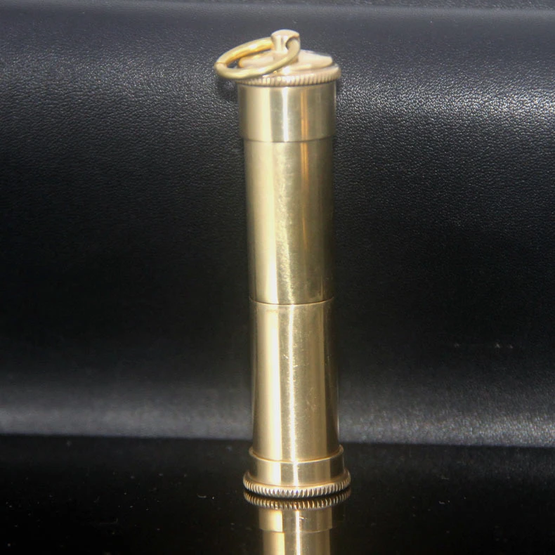 黄铜个性双截棍煤油打火机抽拉点火男士创意礼品