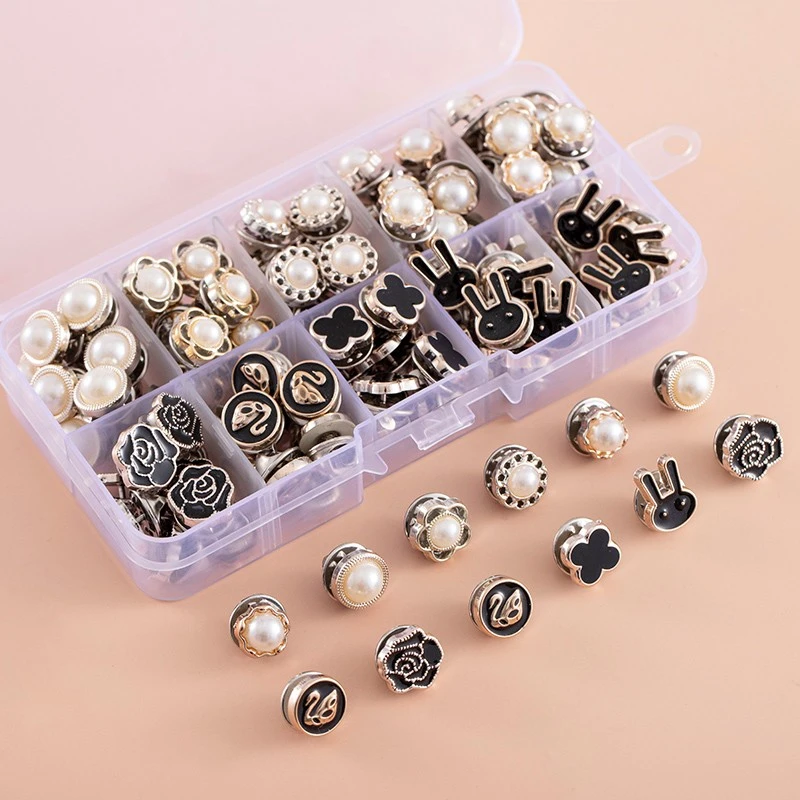 衬衫防走光胸针扣按扣免缝钉扣固定衣服隐形暗扣钮扣免缝扣子