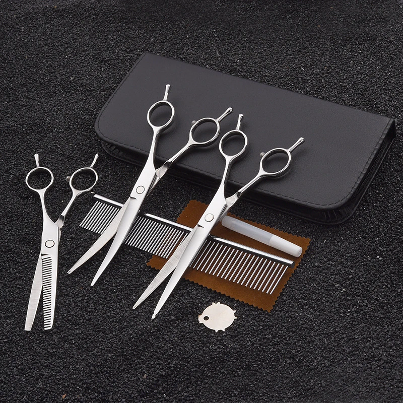 宠物剪刀美容家庭宠物修毛剪宠物弯剪剪毛狗狗猫修剪工具套装