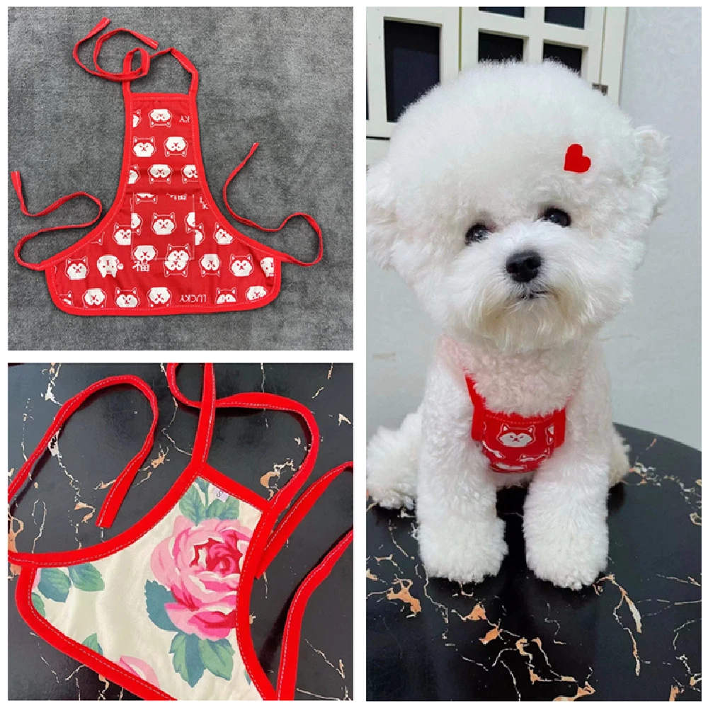 宠物猫咪狗狗通用红肚兜工作围裙款式花色