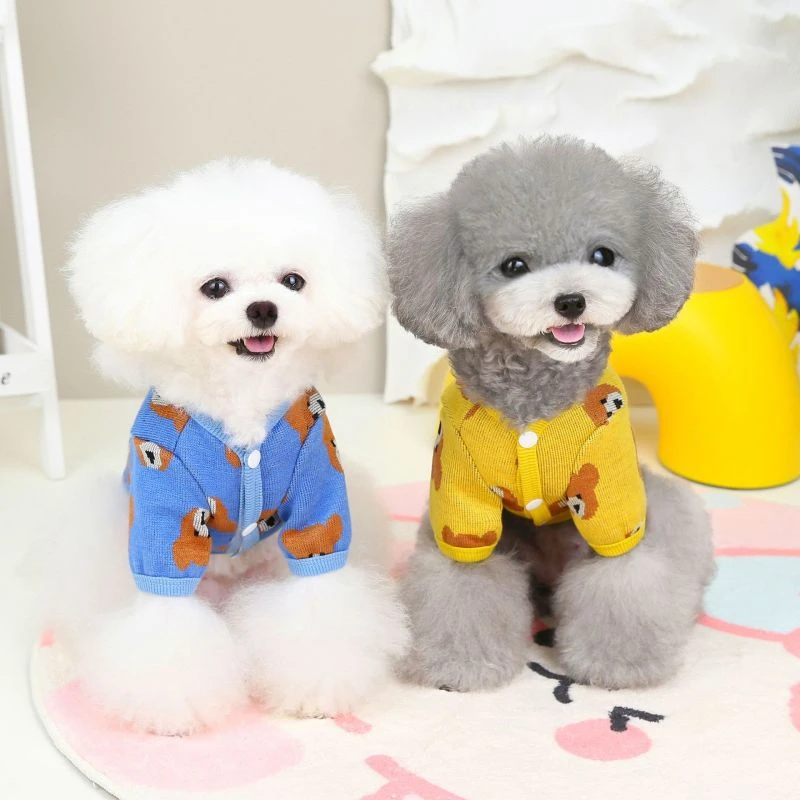 小狗开衫毛线衣宠物衣服秋冬新品宠物服装冬宠物衣服小熊开衫