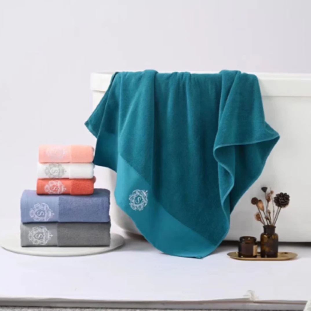 【酒店刺绣】外贸浴巾 100%棉全棉A类浴巾成人简约吸水纯棉