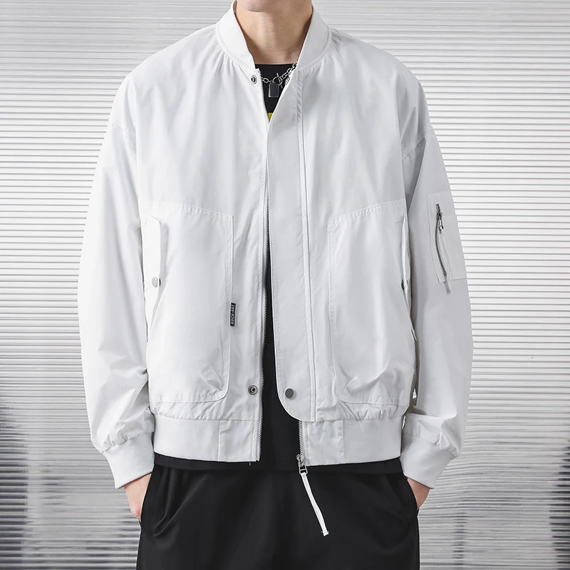 休闲潮流夹克外套秋冬保暖大码男外衣户外运动休闲男夹克潮流外套