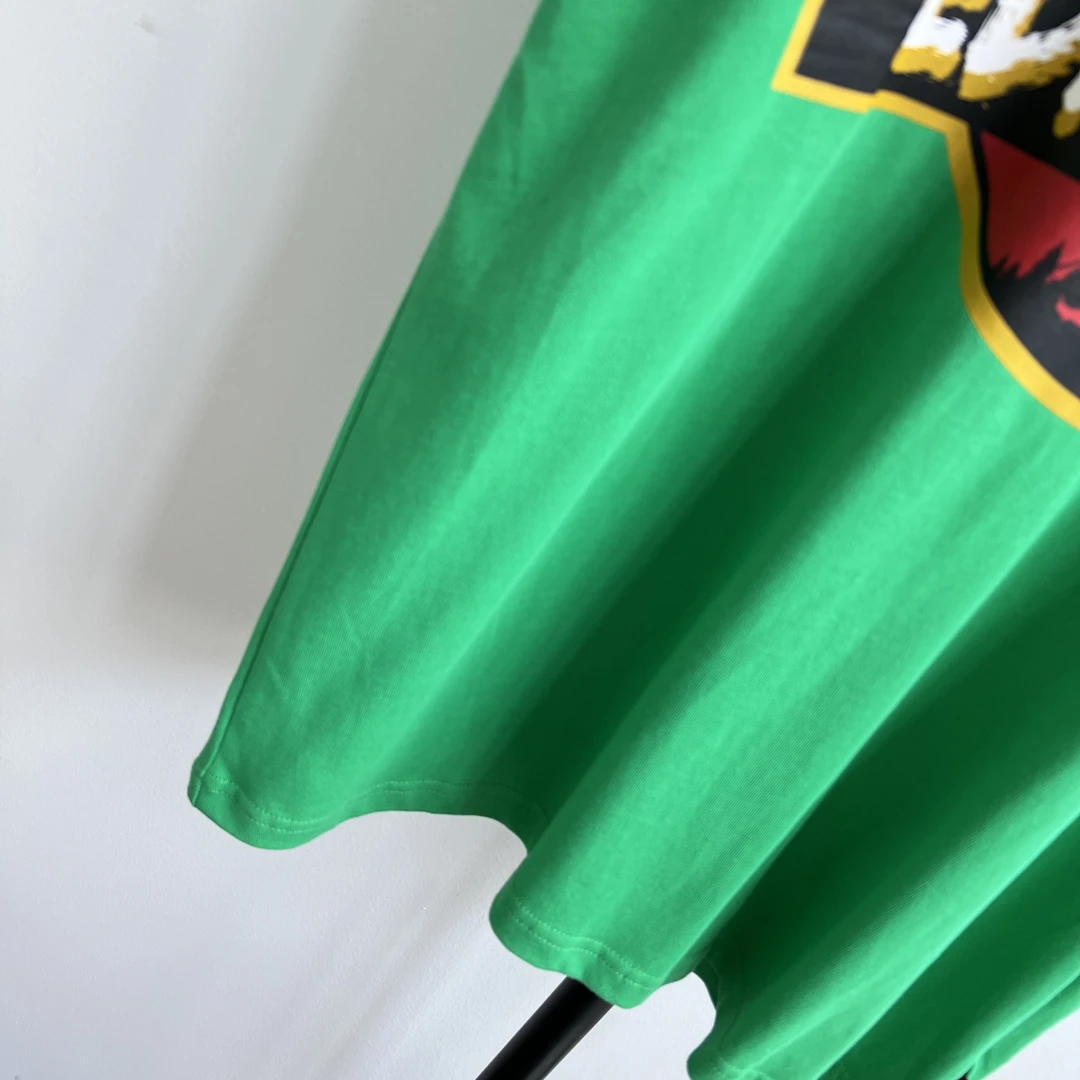 111 L-22潮牌夏季情侣款卡通印花休闲圆领短袖T恤 02345