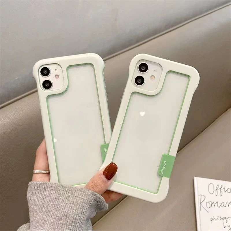 散热透气边框苹果13/12手机壳iPhone14无边框半包xsmax潮流镂空