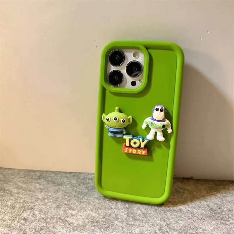 磨砂芥末绿立体巴斯iPhone14苹果13手机壳新款12硅胶11全包式软壳